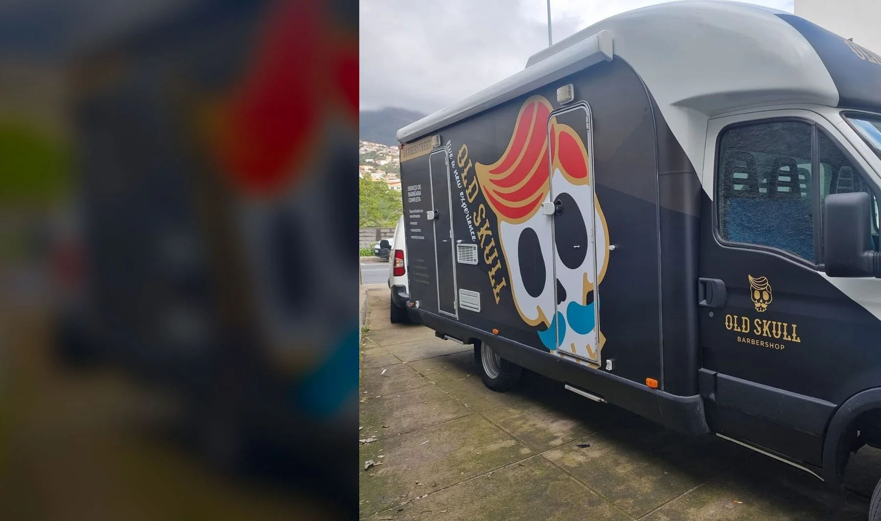 Old Skull mobile barbershop in Porto Santo